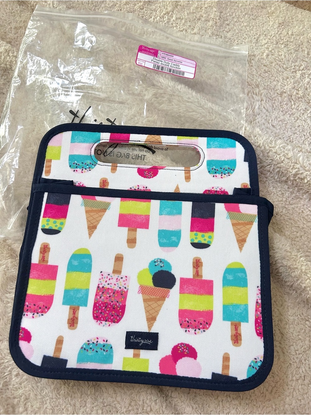 thirty-one Ice Cream & Popsicle caddy - Pink, Teal & Navy